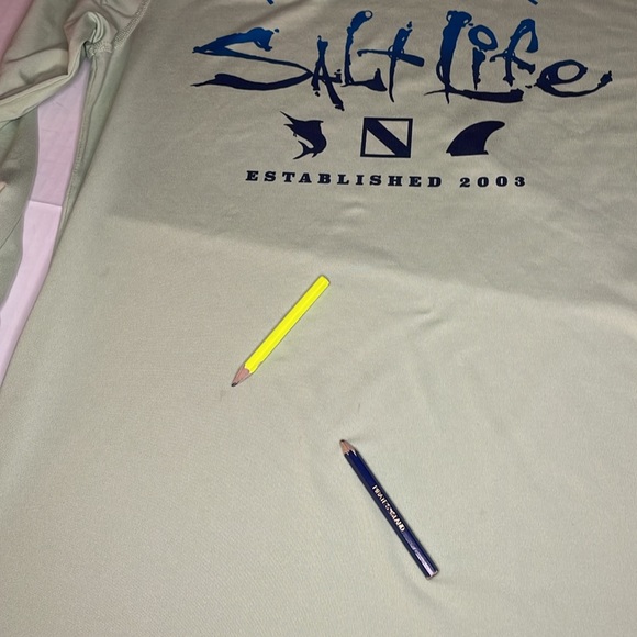 Salt Life uvapor slx dry fit long sleeve mint green tee youth size large - Picture 15 of 16